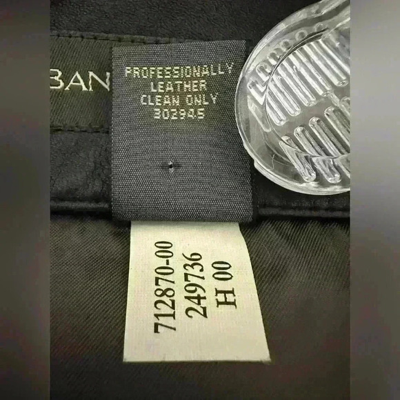 Banana Republic Men’s Leather Long Coat Size Large - Picture 11 of 14